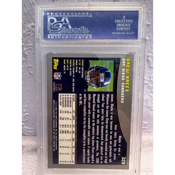 Vintage 2001 Topps Drew Brees RC #328 PSA Mint 9 - Picture 4 of 5